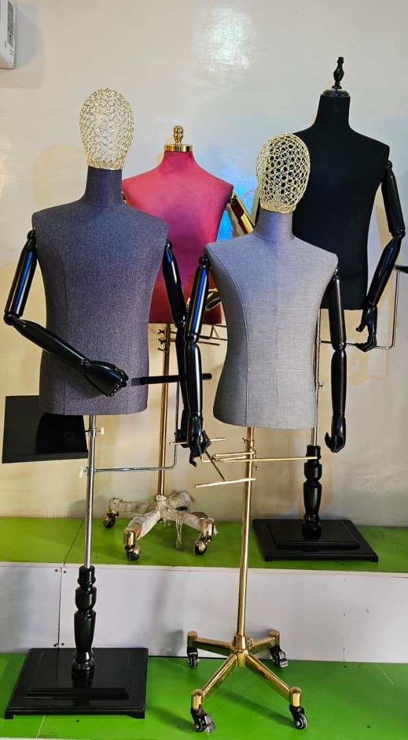 Male and Torso Mannequins with Adjustable Arms